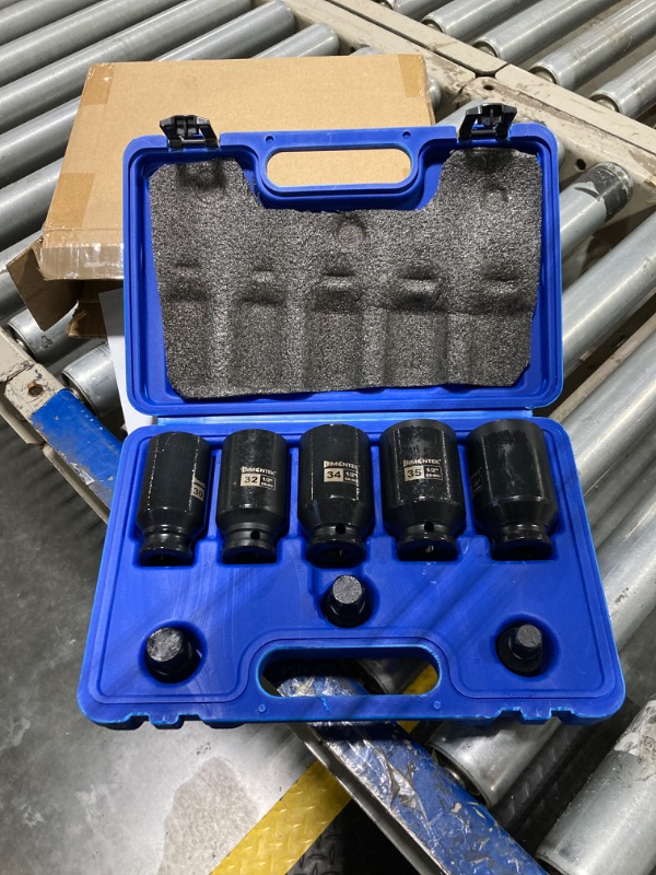 Photo 1 of limontek 12 Point Axle Nut Socket Set 1/2'' Drive Spindle Nut Socket Set, 8pcs Deep Impact Socket Set 14mm 17mm 19mm 30mm 32mm 34mm 35mm 36mm