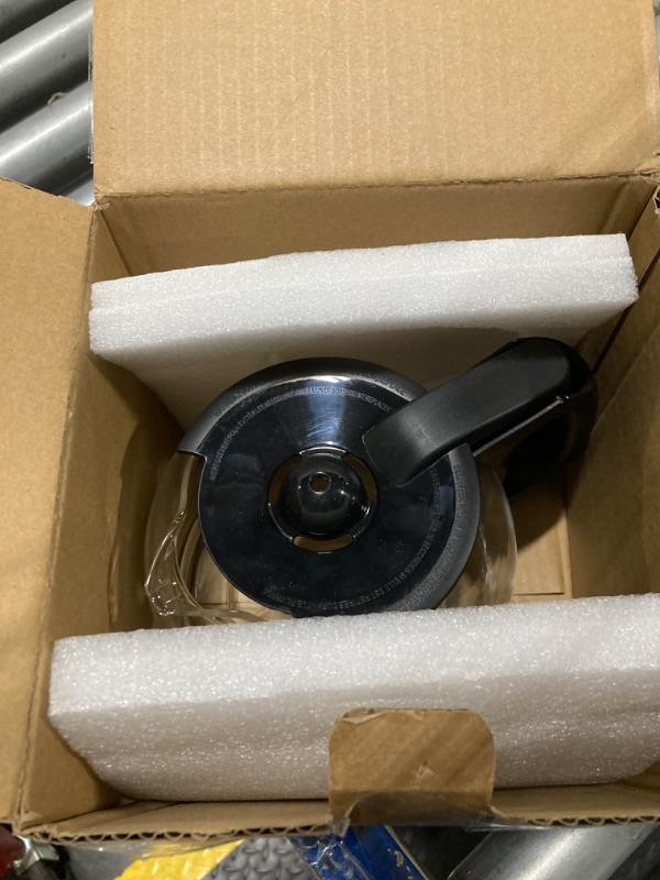 Photo 1 of 12-Cup Replacement Coffee Carafe Compatible with Mr. Coffee Coffee maker Pot, Replace Part# PLD12 PLD12-RB Series, Black Handle