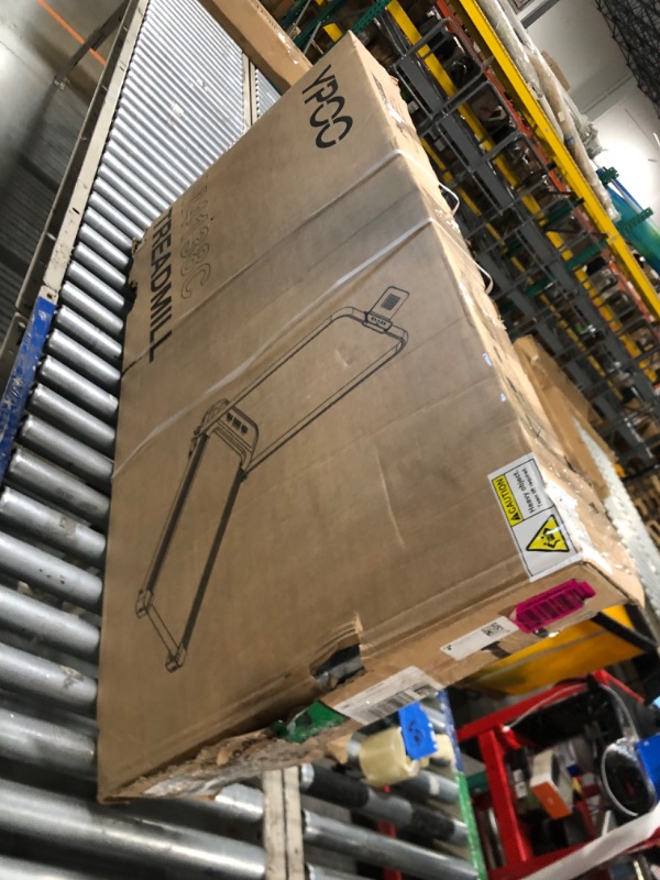 Photo 1 of YPOO Foldable Treadmill with Incline, Walking Pad with Handle Bar 3 Level Incline, Portable Folding Treadmills for Home/Office 300 Lbs Capacity, Quiet Desk Treadmill with Remote Control & APP