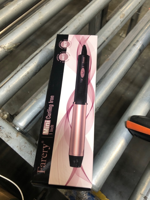 Photo 2 of 1 Inch Dual Voltage Ceramic Curling Iron with Keratin & Argan Oil, Mini Hair Curler, Travel Size with Storage Bag