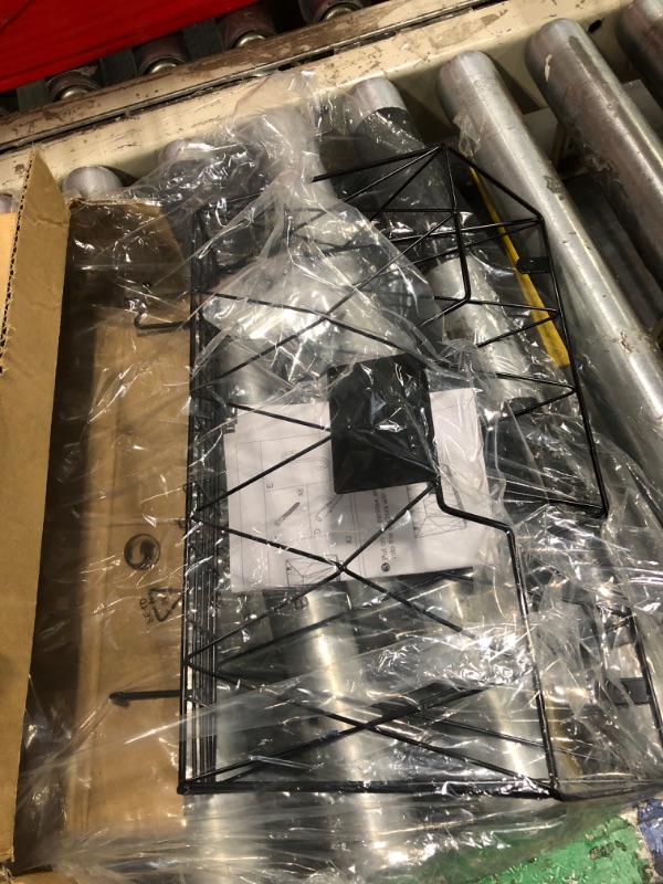 Photo 1 of Hanging Wall File Holder Wall Mount Metal Wall File Organizer 3 Pockets Mail Organizer with Hooks for Office Home,Black