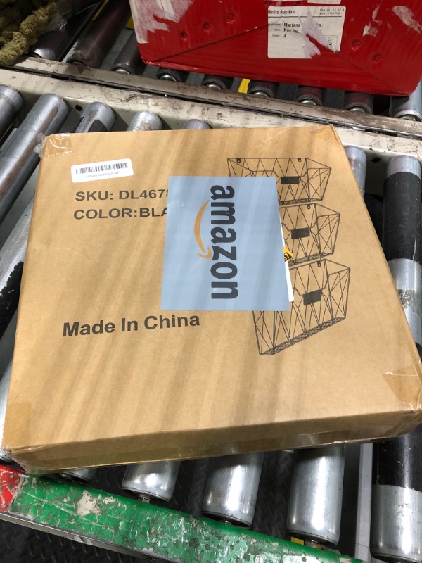 Photo 1 of Hanging Wall File Holder Wall Mount Metal Wall File Organizer 3 Pockets Mail Organizer with Hooks for Office Home,Black