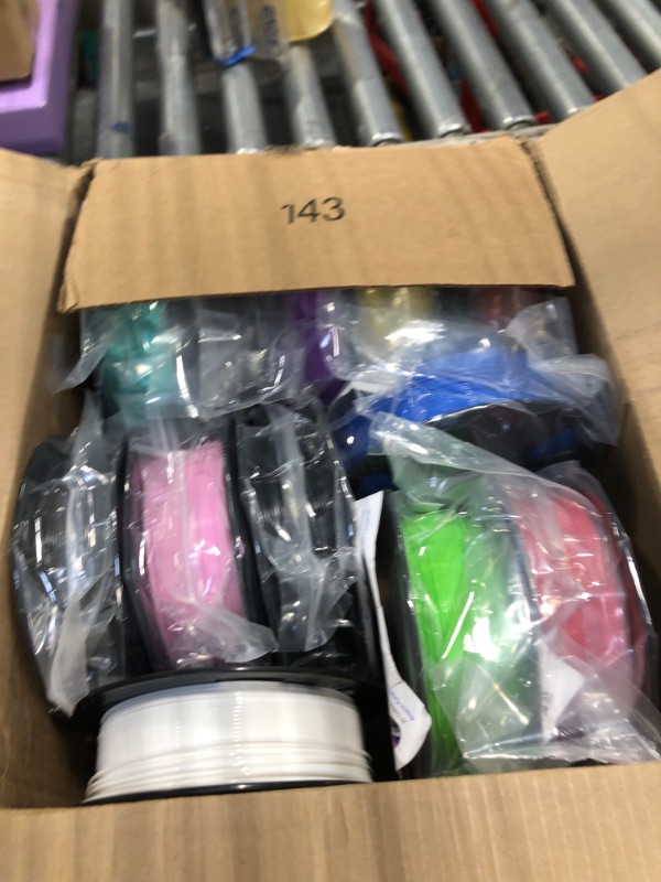 Photo 1 of 1.75mm 3D Printer Normal PLA Filament 12 Bundle, Most Popular Colors, 500g per Spool, 12 Spools Pack, Total 6kgs Material with One Bottle of 3D Printer Stick Tool Mika3D