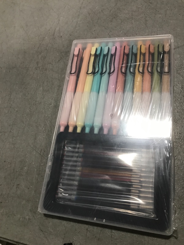 Photo 1 of Mr. Pen- Retractable Gel Pens, 12 Pack, Colorful Ink Gel Pens with Case and 12 Refills, Gel Pens Fine Point 0.5mm, Retractable Pens, Cute Pens, Aesthetic Pens for Journaling Fine Tip Pens