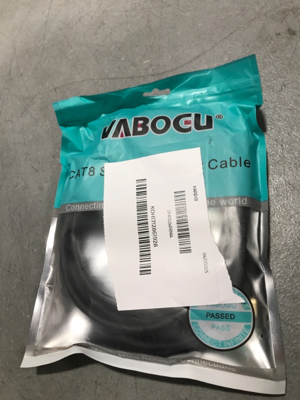 Photo 1 of Cat 8 Ethernet Cable, 10ft Heavy Duty High Speed Internet Network Cable, Professional LAN Cable, 26AWG, 2000Mhz 40Gbps with Gold Plated RJ45 Connector, Shielded in Wall, Indoor&Outdoo