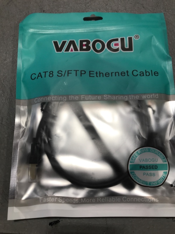 Photo 1 of Vabogu Cat 8 Ethernet Cable, 3ft Heavy Duty High Speed Internet Network Cable, 26AWG, 2000Mhz 40Gbps with Gold Plated RJ45 Connectors, Shielded for Indoor & Outdoor Use