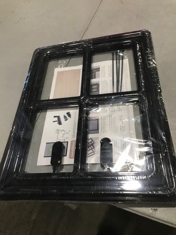 Photo 1 of NAMSAN Dog Screen Door, Passage Size 12 x 16 inches, Dog Door for Screen Door, Large Pet Door for Sliding Door, Magnetic Automatic Closing, Self-Assembly, Lockable, Black