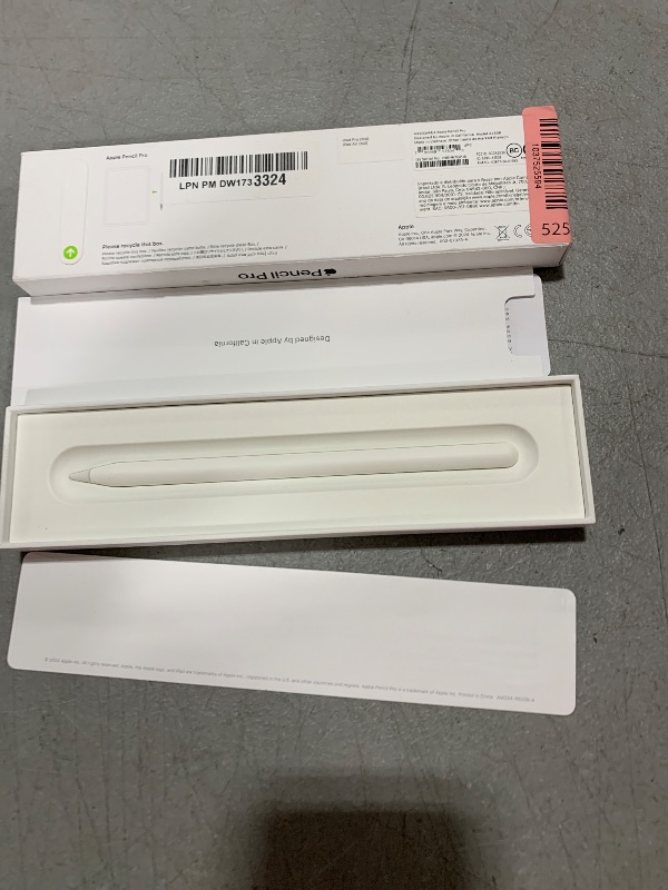 Photo 1 of Apple Pencil Pro: Latest Model - Device Compatibility Check Required - Pixel-Perfect Precision, Tilt and Pressure Sensitivity, Perfect for Note-Taking, Drawing, and Art. Charges and Pairs Magnetically