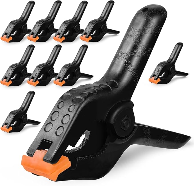 Photo 1 of 6 Inch Plastic Spring Clamps, 10 Pack Backdrop Clips Clamps for Crafts, Clamps for Backdrop Stand Outdoor