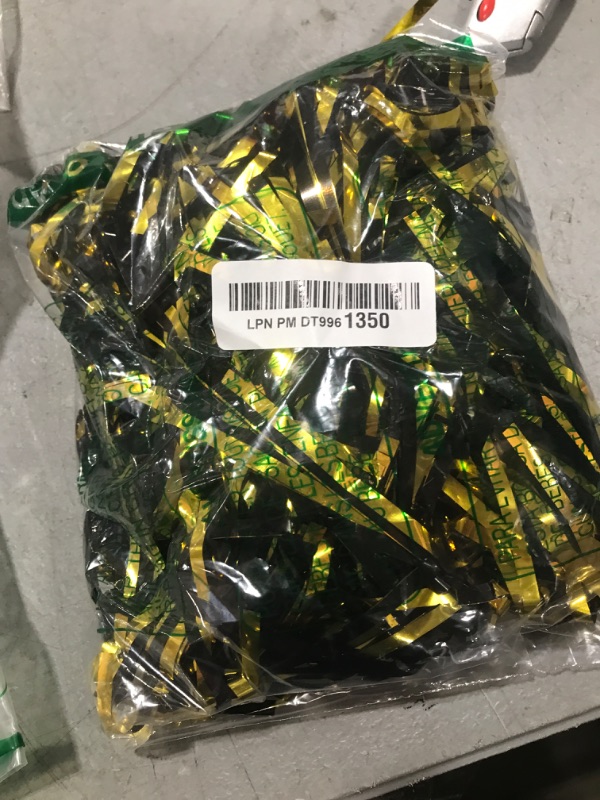 Photo 1 of Thenshop 2 Pcs Jumbo Cheerleading Pom Poms Cheer Poms Hand Flowers Metallic Foil Plastic Pom Poms Football Basketball Game Sports Meeting to Boost Morale Celebrate Joy Decoration (Black Gold)