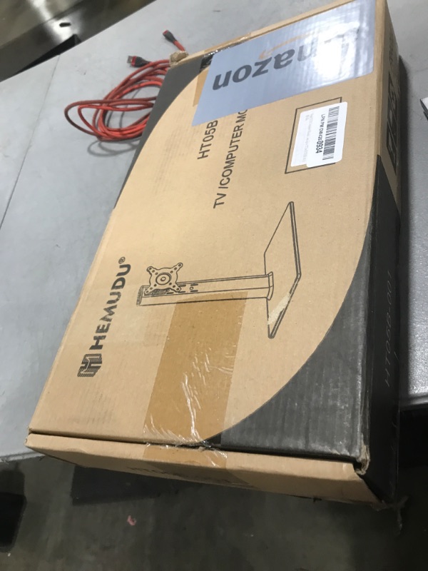 Photo 1 of Single LCD Computer Monitor Free-Standing Desk Stand Mount Riser for 13 inch to 32 inch screen with Swivel, Height Adjustable, Rotation, Vesa Base Stand Holds One (1) Screen up to 77Lbs(HT05B-001))