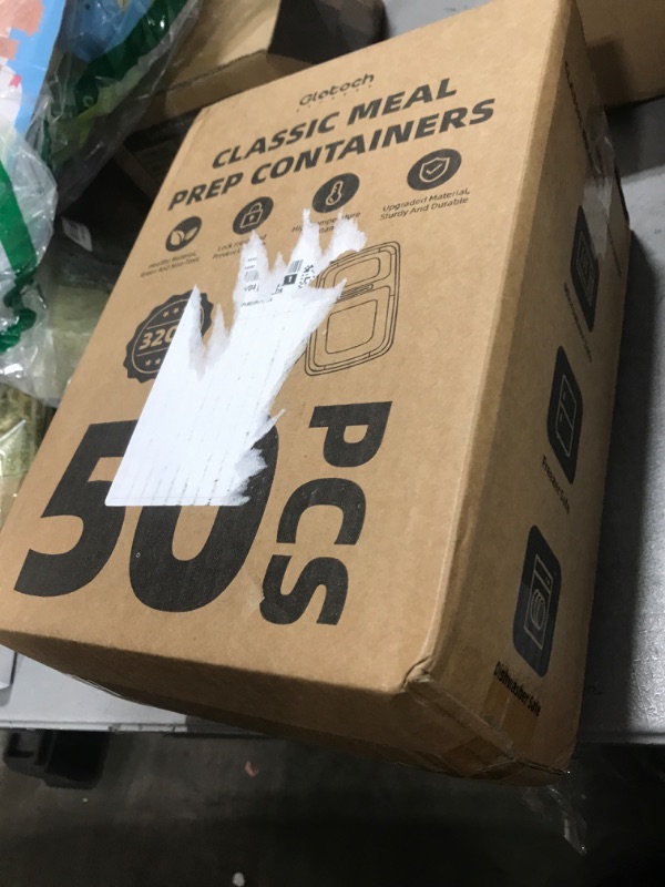 Photo 1 of Glotoch 50 Pack 32 oz Meal Prep Containers Reusable, 2 Compartment Food Containers with Lids To Go Containers, Lunch-Microwave,Freezer,Dishwasher Safe