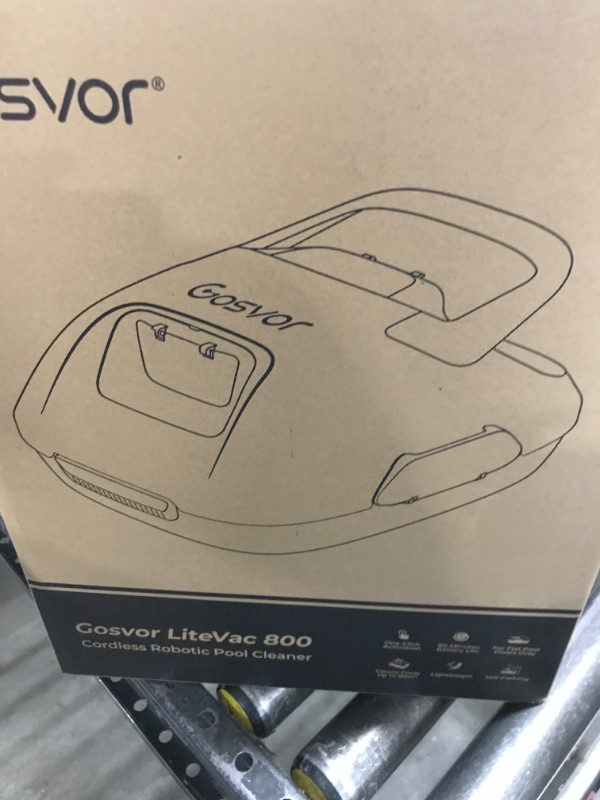 Photo 1 of Gosvor Cordless Robotic Pool Cleaner, Lasts 90 Min, Automatic Vacuum for Above-Ground Pools up to 860 Sq.ft, Portable, Self-Parking, Orange