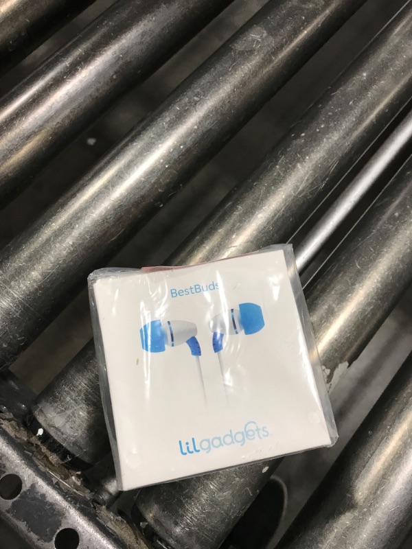 Photo 1 of LilGadgets Kids Earbuds Wired for School - Safe & Comfortable, Volume Limited, Wired in Kids Ear Buds with an in-Line Microphone, Travel Case, and Splitter - Blue