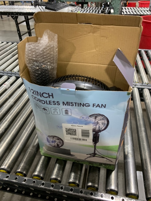 Photo 1 of Misting Fan Portable, 20000mAh 12-Inch Outdoor Misting Fan for Patios Outside, 2 In 1 Pedestal
