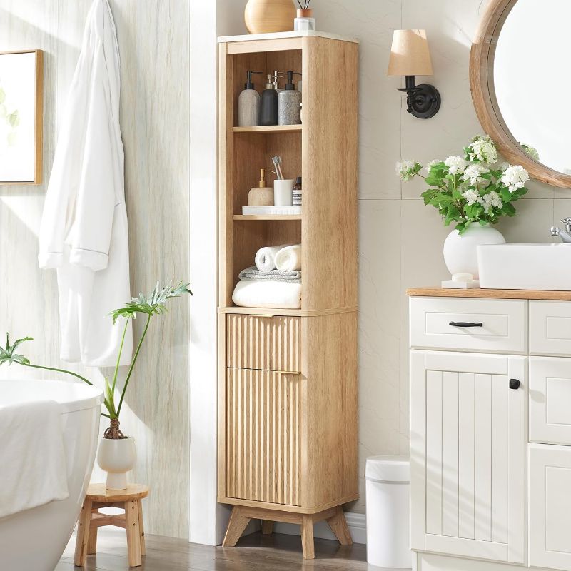 Photo 1 of narrow bathroom storage cabinet