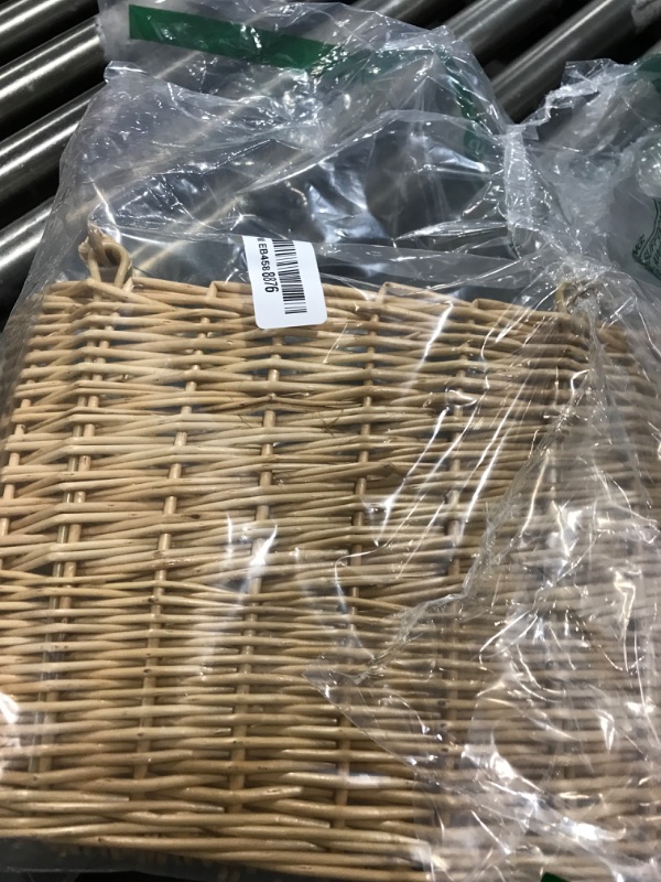 Photo 1 of ZEAYEA Wicker Picnic Basket with Handle, Oval Woven Willow Basket, Wicker Storage Gift Basket for Easter, Halloween, Christmas, Egg and Flower Gathering