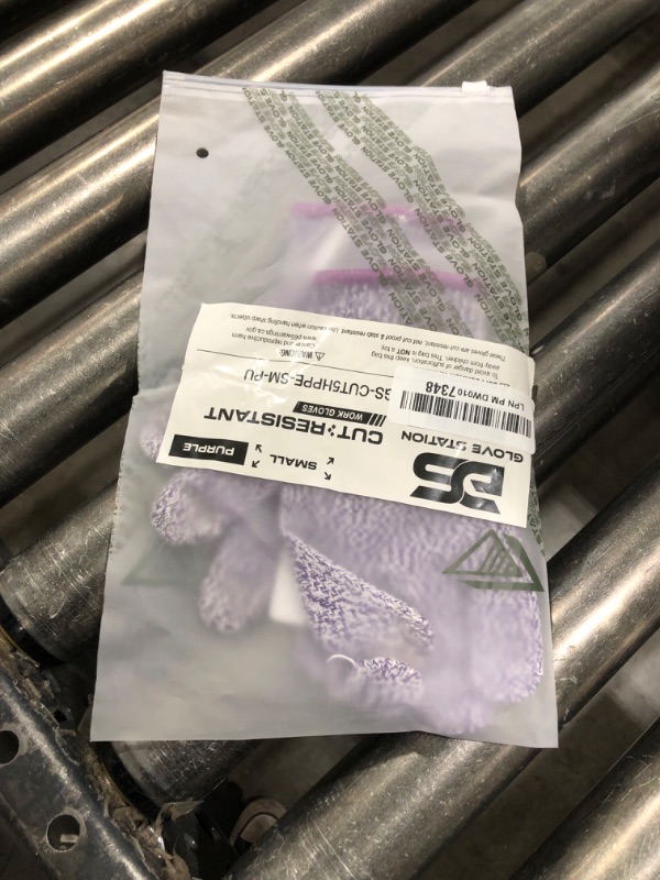 Photo 1 of Glove Station Ultra Durable Series Cut Resistant Gloves - Food Grade Safe, High Dexterity, Touch-Screen Compatible, ANSI Cut Level 5 Protection - Small, Purple