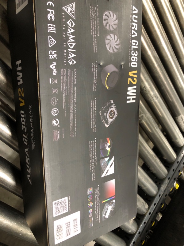 Photo 1 of GAMDIAS AURA GL360 V2 CPU Liquid Cooler, 360mm AIO, 3 x 120mm ARGB PWM Fans, Low Noise, Rotatable Performance Pump, Cable Management Design, ARGB MB Sync, Intel LGA 1851/1700/1200, AMD AM5/AM4, White