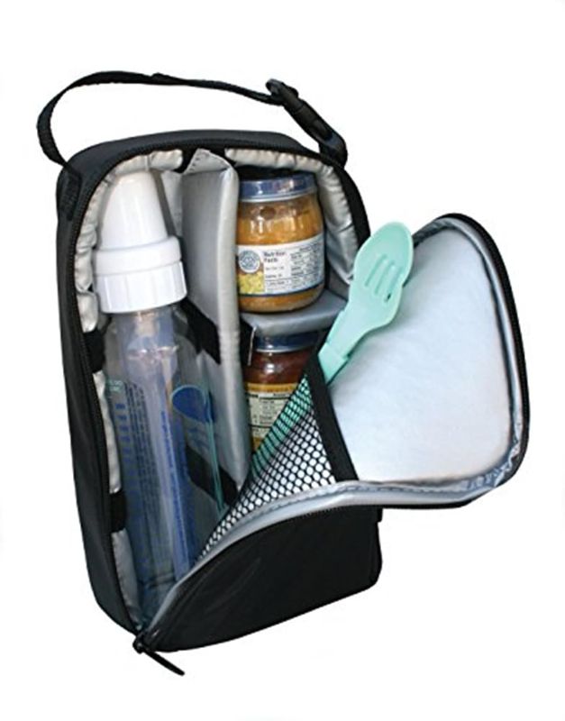 Photo 1 of J.L. Childress Pack 'N Protect Cooler - Insulated Bag for Glass Baby Bottles & Food Containers - Dividers & Shelves - Insulated & Leak Proof Bottle Bag - Breastmilk Cooler Bag for Travel - Black