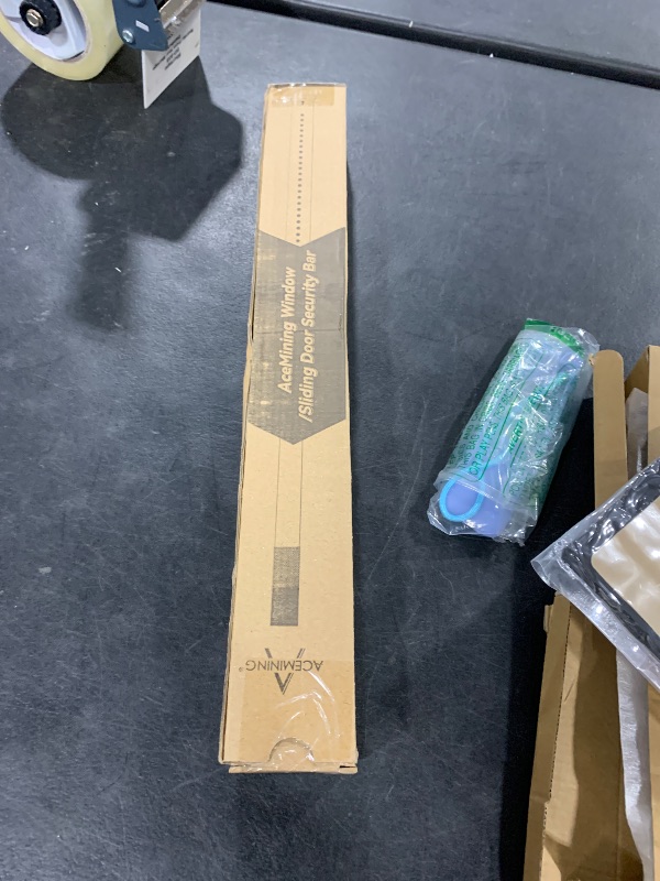 Photo 1 of AceMining Sliding Door Security Bar,Heavy Duty Sliding Patio Door Lock Bar, 20-50inch Adjustable Multi-use Window Security Bars, Sliding Door Stopper,White,1Pack