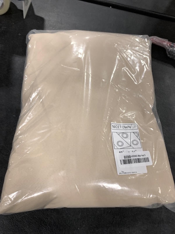Photo 1 of NICETOWN Room Darkening Draperies Window Curtain Panels, Thermal Insulated Grommet Room Darkening Curtains for Bedroom (Biscotti Beige, 2 Panels, W60 x L84 -inch)