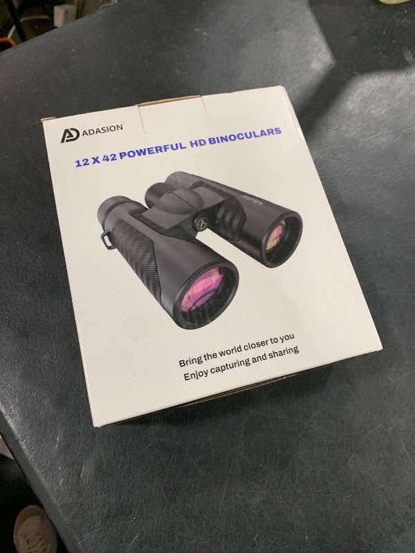 Photo 1 of 12x42 HD Binoculars for Adults High Powered with Phone Adapter and Tripod, Super Bright BAK4 Prism Waterproof Binoculars for Bird Watching Hunting Hiking Safari Travel Sports