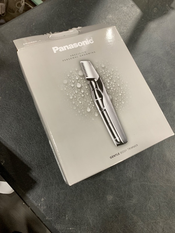 Photo 1 of Panasonic Body Hair Trimmer for Men, Cordless Waterproof Design, V-Shaped Trimmer Head with 3 Comb Attachments for Gentle, Full Body Grooming, ER-GK60-S (Silver)