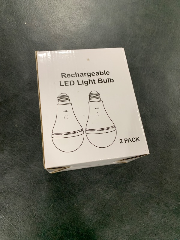 Photo 1 of Brightown E26 Rechargeable Light Bulb with Remote and Timer, Battery Backup Bulb for Sconces and Lamps, Hanging LED Light Bulb with Hook for Camping Tent, Dimmable, 3 Color Temperatures, 2 Pack