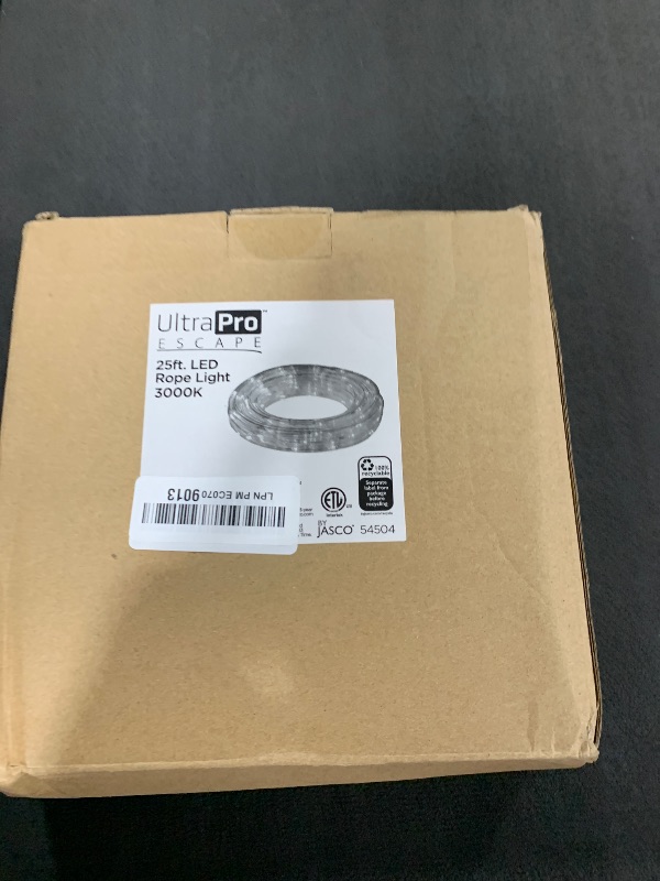Photo 1 of UltraPro LED Rope Lights, 25ft Classic Clear Rope, Warm White Light 3000K, Indoor/Outdoor, Flexible, Linkable, Durable, Rope Lights Outdoor, 54504