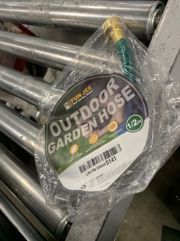 Photo 1 of FUNJEE 1FT PVC Garden Hose: LeakProof and Durable with 1/2" GHT Brass Fittings for Outdoor Watering and Lawn Sprinkling - Ideal for Homeowners and DIY Enthusiasts