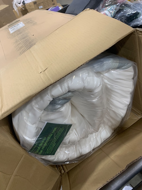 Photo 1 of ZINUS 12 Inch Cooling Comfort Support Hybrid Mattress [New Version], King, Fiberglass Free, Medium Plush, Cooling Motion Isolation, Certified Safe Foams & Fabric, Mattress in A Box