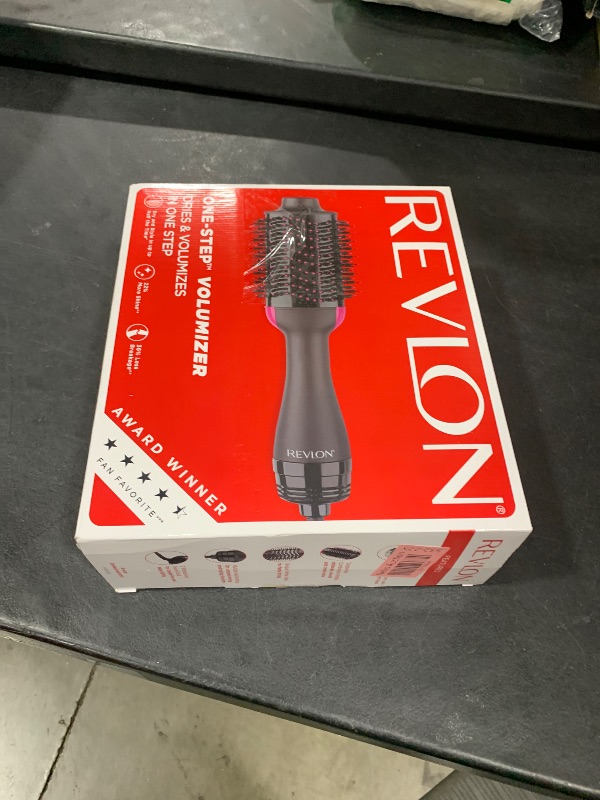 Photo 1 of REVLON One-Step Volumizer Hair Dryer and Styler, for Less Frizz, More Shine, and Reduced Heat Damage for Salon Style Round Brush for Blowout, Black (Amazon Exclusive)