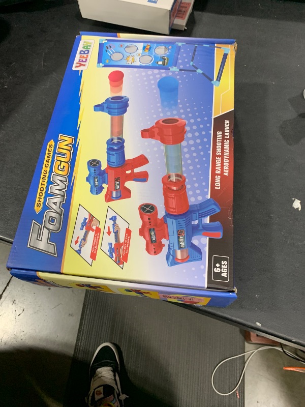 Photo 1 of YEEBAY Shooting Game Toy for Age 6, 7, 8,9,10+ Years Old Kids, Boys - 2pk Air Guns & Shooting Target & 24 Foam Balls - Ideal Gift - Compatible with Toy Guns