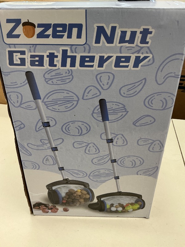 Photo 1 of Zozen Nut Gatherer, Walnut Picker Upper Roller, Pinecone Picker Upper - Side Opening Dump | Apply to Walnut, Pecan, Hickory, Chestnuts, Buckeyes, Golf, Crab Apple Objects Size 1'' to 2.5''; 1.5 Gallon