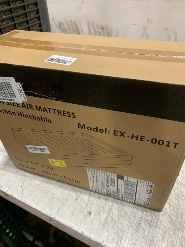 Photo 1 of Xsleep Twin Air Mattress with Built in Pump Upgraded Auto Stop Electric Air Pump Luxurious Comfort Twin Blow Up Mattress for Home and Guests 80"*39"*18"Airbed 2 Mins Fast Inflate/Deflate 330 lbs Max