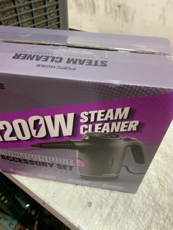Photo 1 of POPCHOSE Handheld Steam Cleaner for Home, Portable Pressurized Steamer for Cleaning Tile, Grout, Surfaces, Windows, Car, 20S Fast Heat Up, 12 Accessories, Steam Adjustable, Safety Lock, Graypurple