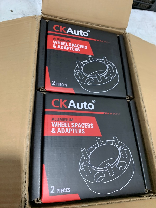 Photo 1 of CKAuto 4 Pack 6x5.5 Hub Centric Wheel Spacers, 1.50" 6x139.7mm Wheel Spacers, 106.1mm Center Bore with M12x1.5 Studs