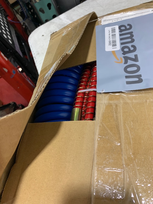 Photo 1 of GREPSPUD 15Ft Coiled Air Brake Hoses Assembly and Accessory Kit 40'' & 12'' Pigtails Leads, Semi Truck Red Blue Coiled Air Brake Lines with Aluminum Glad Hands & Extension Handle Grips & Rubber Seals
