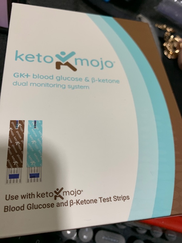 Photo 1 of KETO-MOJO GK+ Bluetooth Glucose & Ketone Testing Kit + Free APP for Ketosis & Diabetes Management. 20 Blood Test Strips (10 Each), Meter, 20 Lancets, Lancing Device, and Control Solutions