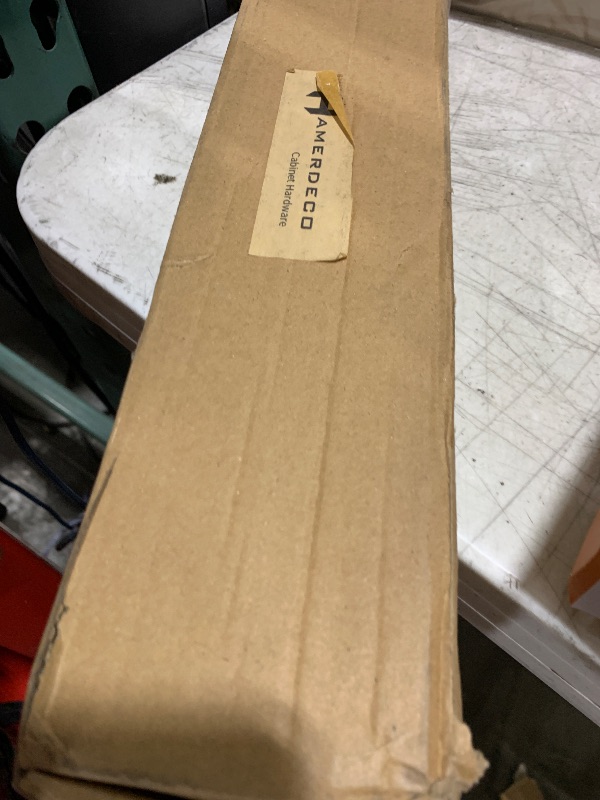Photo 1 of Amerdeco 6 Pack Champagne Bronze Cabinet Pulls 15 Inch(381MM) Hole Centers Kitchen Cabinet Handles Cabinet Hardware Kitchen Handles for Cabinets Cupboard Handles Drawer Pulls ZH0019