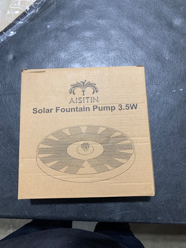 Photo 1 of AISITIN 3.5W Solar Fountain, Solar Powered Fountain Pump with 6 Nozzles, Solar Birdbath Fountains for Bird Baths, Garden Decoration, Ponds, Fish Tank and Aquarium