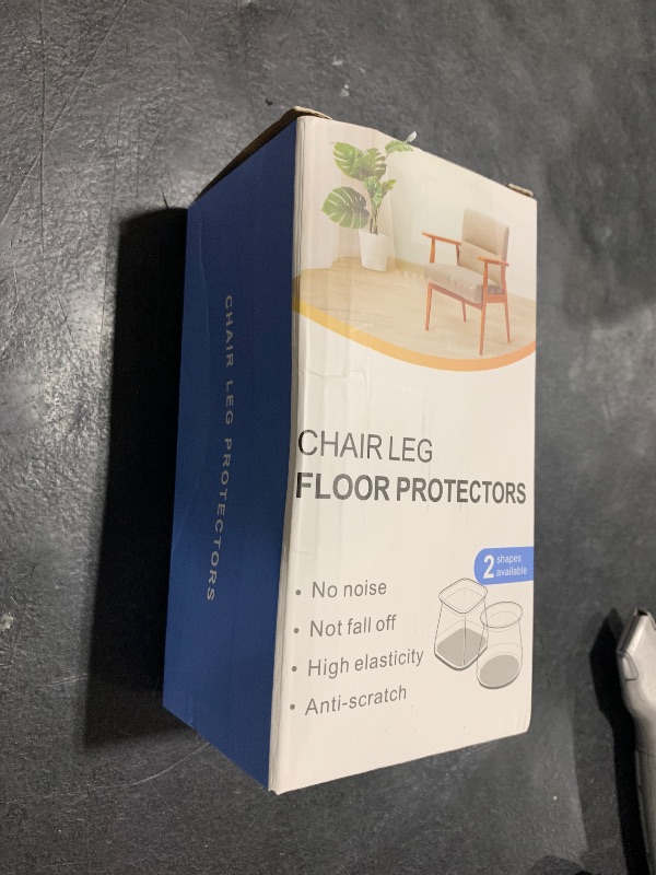 Photo 1 of 24 Pcs Chair Leg Floor Protectors for Hardwood Floors Silicone Covers to Protect Wood Tile Floors Felt Pads Furniture Leg Caps Non Slip Reduce Noise (Fit:1.3"-2")