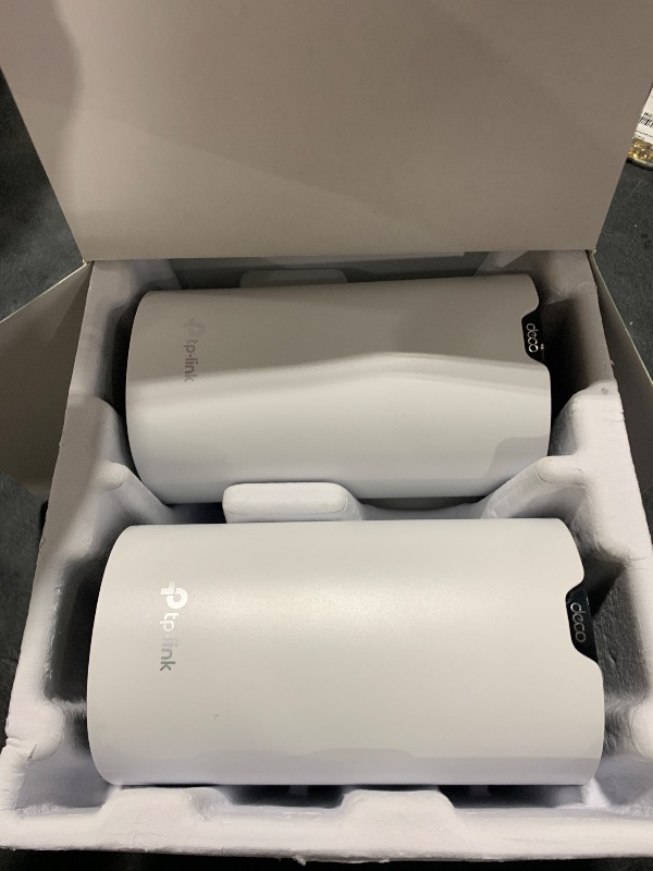 Photo 1 of TP-Link Deco Mesh AC1900 WiFi System (Deco S4) – Up to 5,500 Sq.ft. Coverage, Replaces WiFi Router and Extender, Gigabit Ports, Works with Alexa, 3-pack