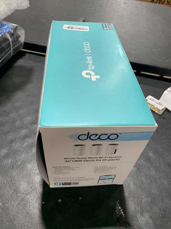 Photo 1 of TP-Link Deco Mesh AC1900 WiFi System (Deco S4) – Up to 5,500 Sq.ft. Coverage, Replaces WiFi Router and Extender, Gigabit Ports, Works with Alexa, 3-pack
