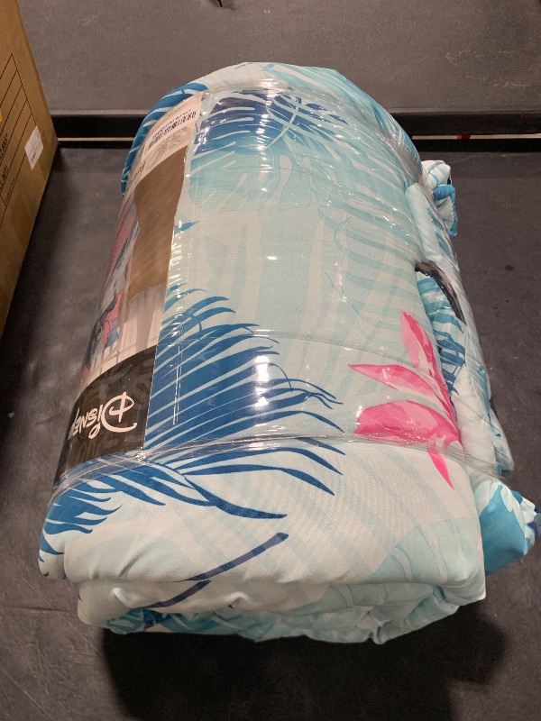 Photo 1 of Jay Franco Disney Lilo & Stitch Floral Fun Full/Queen Comforter & Sham Set - Super Soft Kids Reversible Bedding - Fade Resistant Microfiber (Official Disney Product)