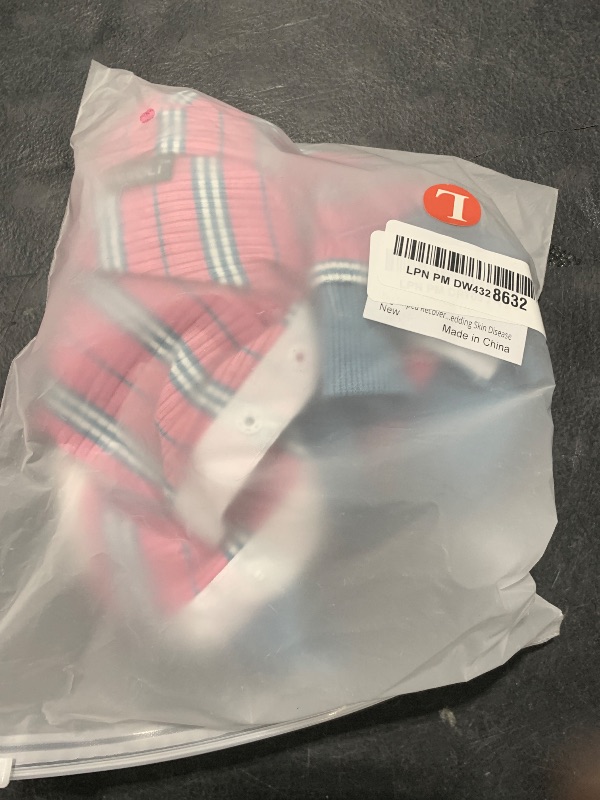 Photo 1 of Dog Striped Recovery Suit, Puppy After Surgery Onesie for Female Male Dogs, Dogs Cats Long Sleeve Pajamas Bodysuit, Surgery Abdominal Wound Bandages Clothes, Dog Pant for Shedding Skin Disease Large