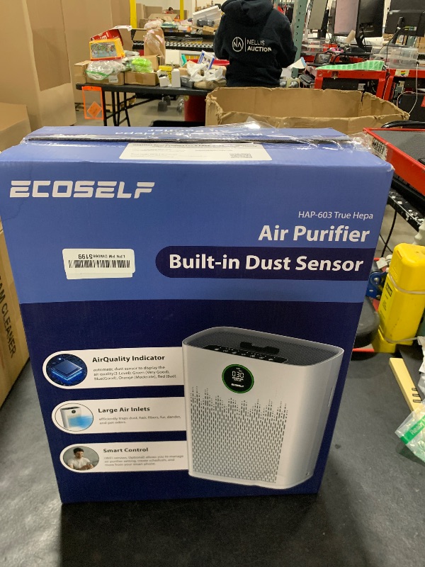 Photo 1 of Air Purifiers for Home Large Room, with Smart Mode, PM2.5 Air Quality Display, 22dB Sleep Mode, Aromatherapy, Cover Up to 1295 Ft² with 2X-Purification & 360°Air Outlet, HAP603, White