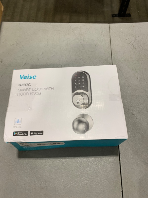 Photo 1 of Veise Smart Locks for Front Door, 2 Knob Handle Set, Fingerprint Keyless Entry, App Control Biometric Door Lock, Electronic Digital Touchscreen Keypad Deadbolt, Easy Install, Auto Lock, Satin Nickel