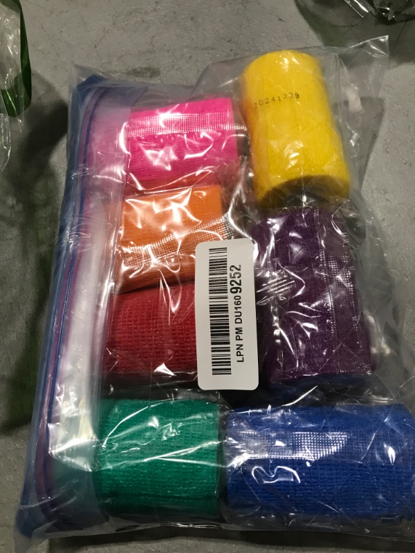 Photo 1 of ADMITRY Self Adhesive Bandage Wrap,8 Rolls 3” X 5 Yards Vet Wrap for Dogs, Horses, Pets, Elastic Cohesive Bandages for Wrist, Ankle Sprains and Swelling (Colored Self Adhesive Bandage Wrap)